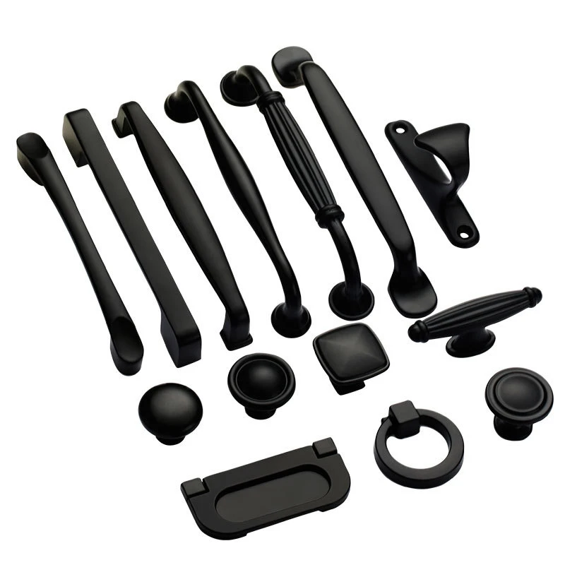 Modern American Style Black Kitchen Cabinet Door Handles Aluminium Alloy Fashion Furniture Cupboard Pull Handle Drawer Knobs
Modern American Style Black Kitchen Cabinet Door Handles Aluminium Alloy Fashion Furniture Cupboard Pull Handle Drawer Knobs