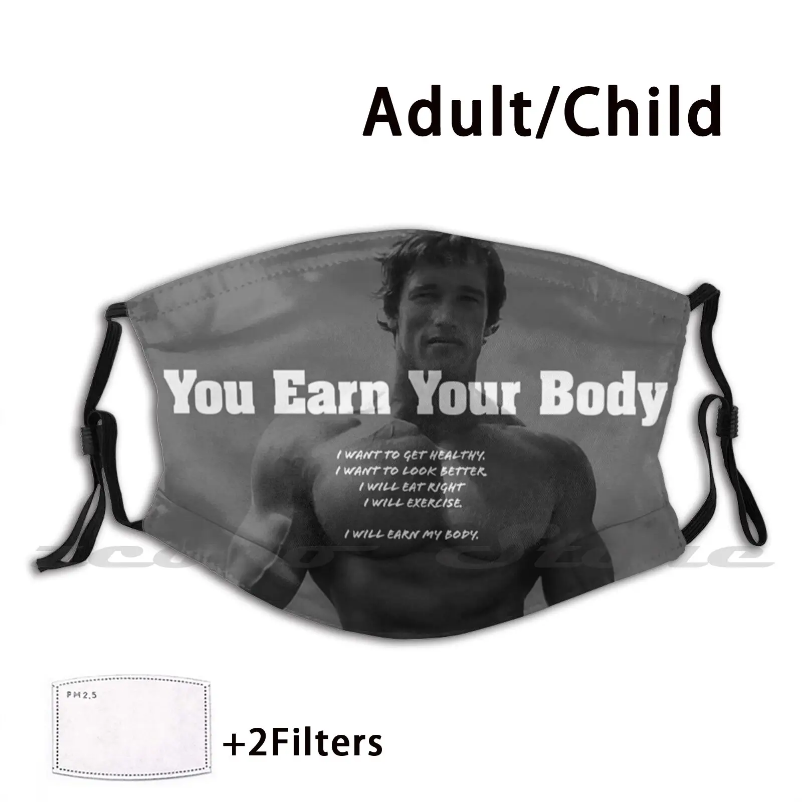 Arnold Schwarzenegger You Earn Your Body! Custom Pattern Washable Filter Pm2.5 Adult Kids Mask Conquer Arnold Schwarzenegger
Arnold Schwarzenegger You Earn Your Body! Custom Pattern Washable Filter Pm2.5 Adult Kids Mask Conquer Arnold Schwarzenegger