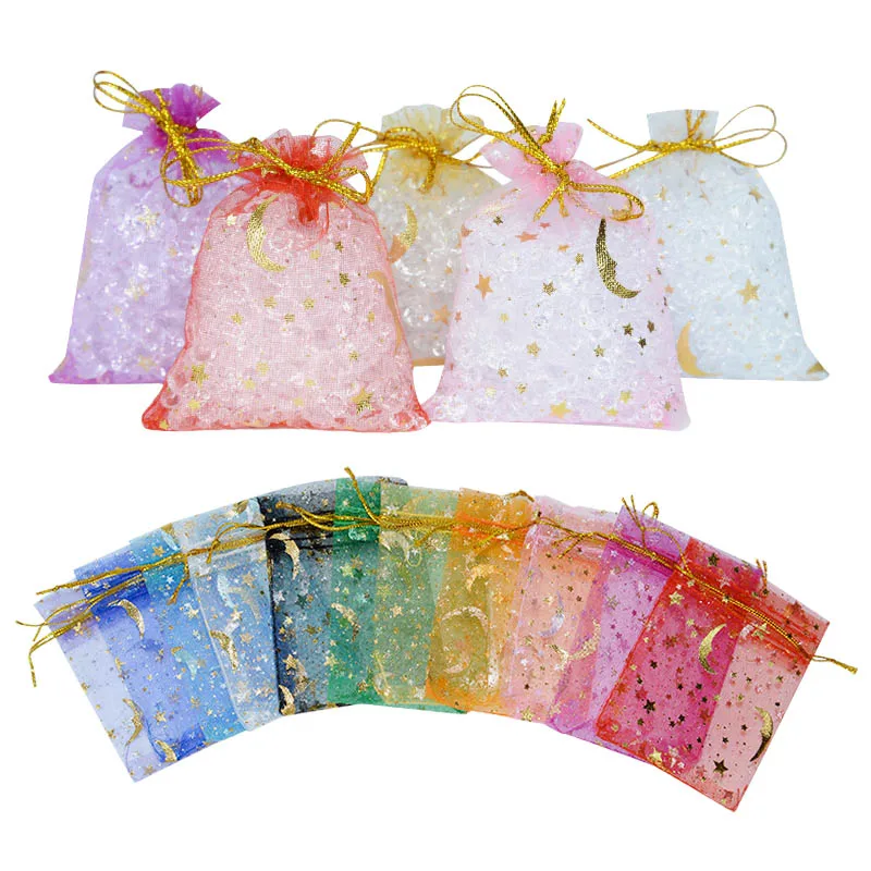 50pcs 7*9cm Organza Candy Bag Star Moon Ramadan Decoration Eid Mubarak Dragee Gift Box Kareem Wedding Birthdaty Party Decor
50pcs 7*9cm Organza Candy Bag Star Moon Ramadan Decoration Eid Mubarak Dragee Gift Box Kareem Wedding Birthdaty Party Decor
