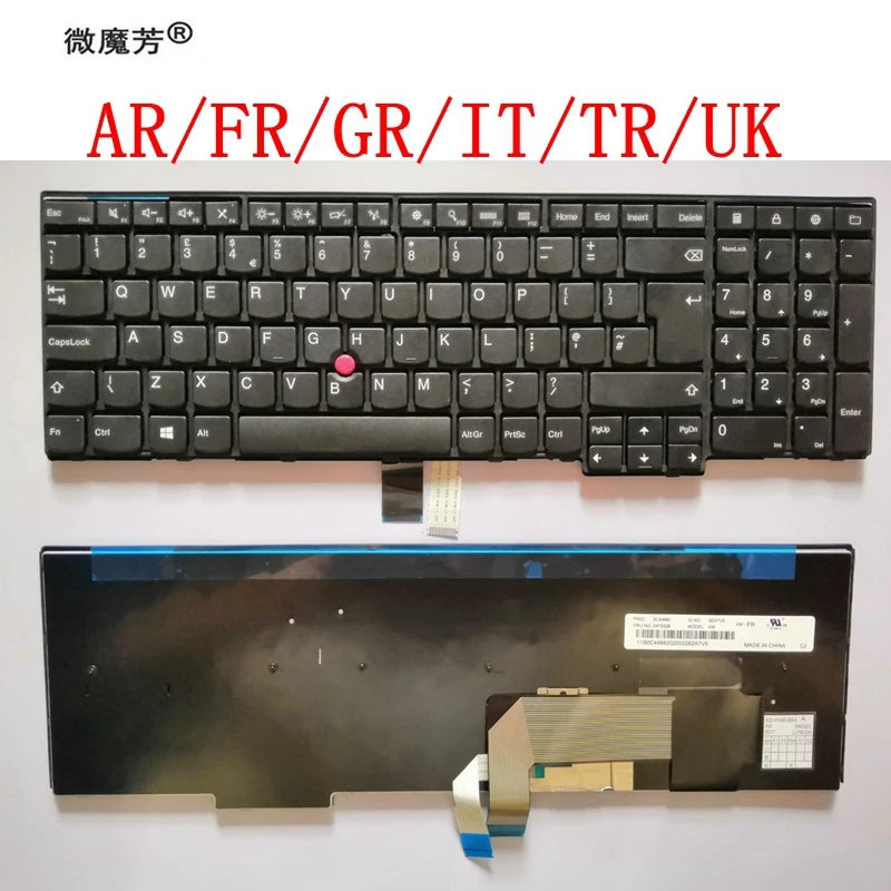 SP/AR/FR/GR/IT/TR/UK NEW Laptop Keyboard for Lenovo W540 W541 W550s T540 T540p T550 L540 Edge E531 E540
SP/AR/FR/GR/IT/TR/UK NEW Laptop Keyboard for Lenovo W540 W541 W550s T540 T540p T550 L540 Edge E531 E540