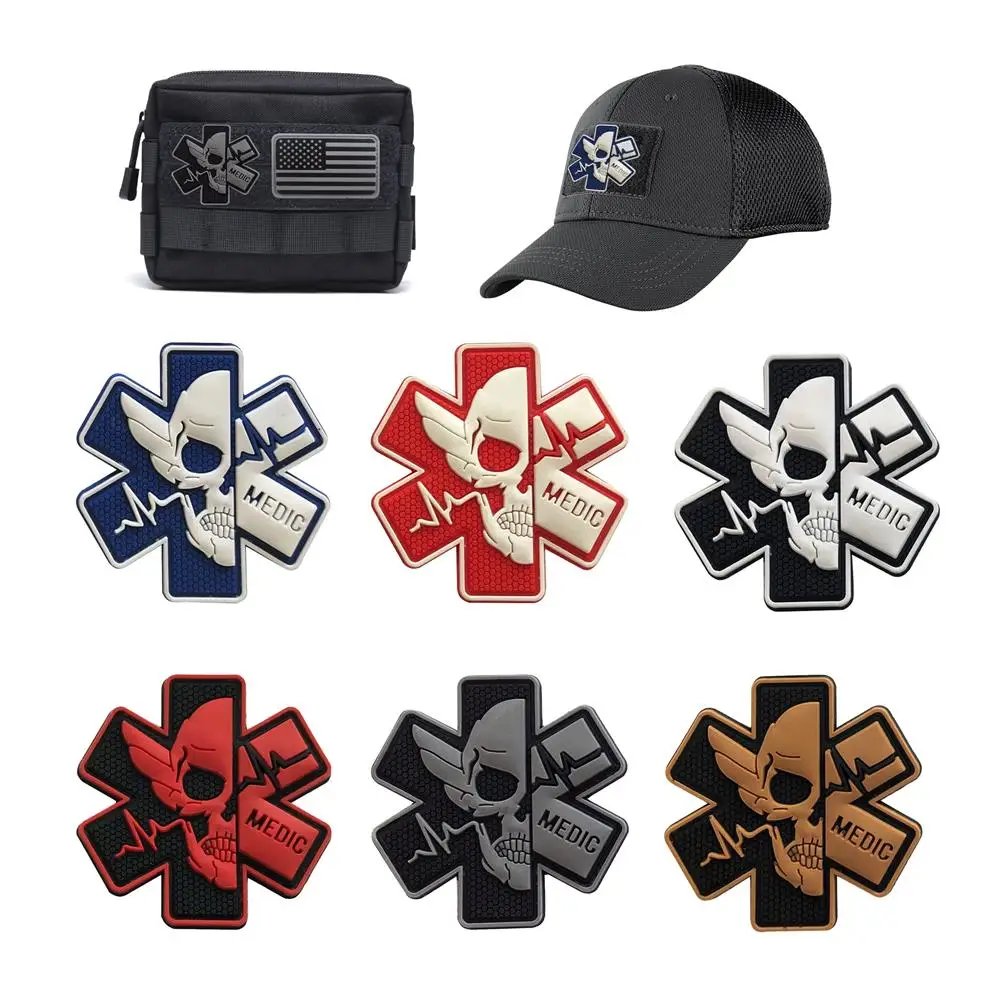 Skull PVC Patch Emblem Badge Medic Team First Aid Military Wings with Hook For Clothing Backpack Tactical Patches
Skull PVC Patch Emblem Badge Medic Team First Aid Military Wings with Hook For Clothing Backpack Tactical Patches