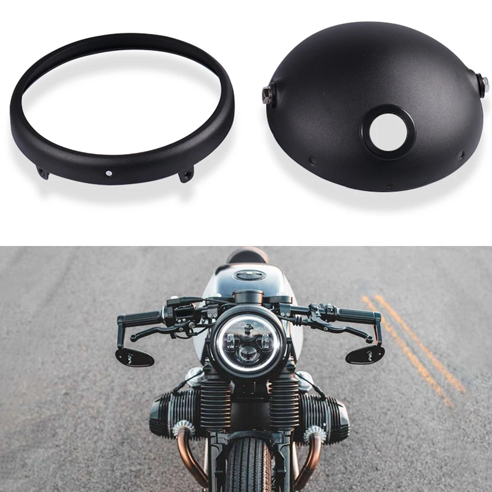 Motorcycle Headlight Housing Cover 7'' Front Light Shell Custom Headlamp Bowl Matte Black for Cafe Racer XL883 Sportster Fat Boy
Motorcycle Headlight Housing Cover 7'' Front Light Shell Custom Headlamp Bowl Matte Black for Cafe Racer XL883 Sportster Fat Boy