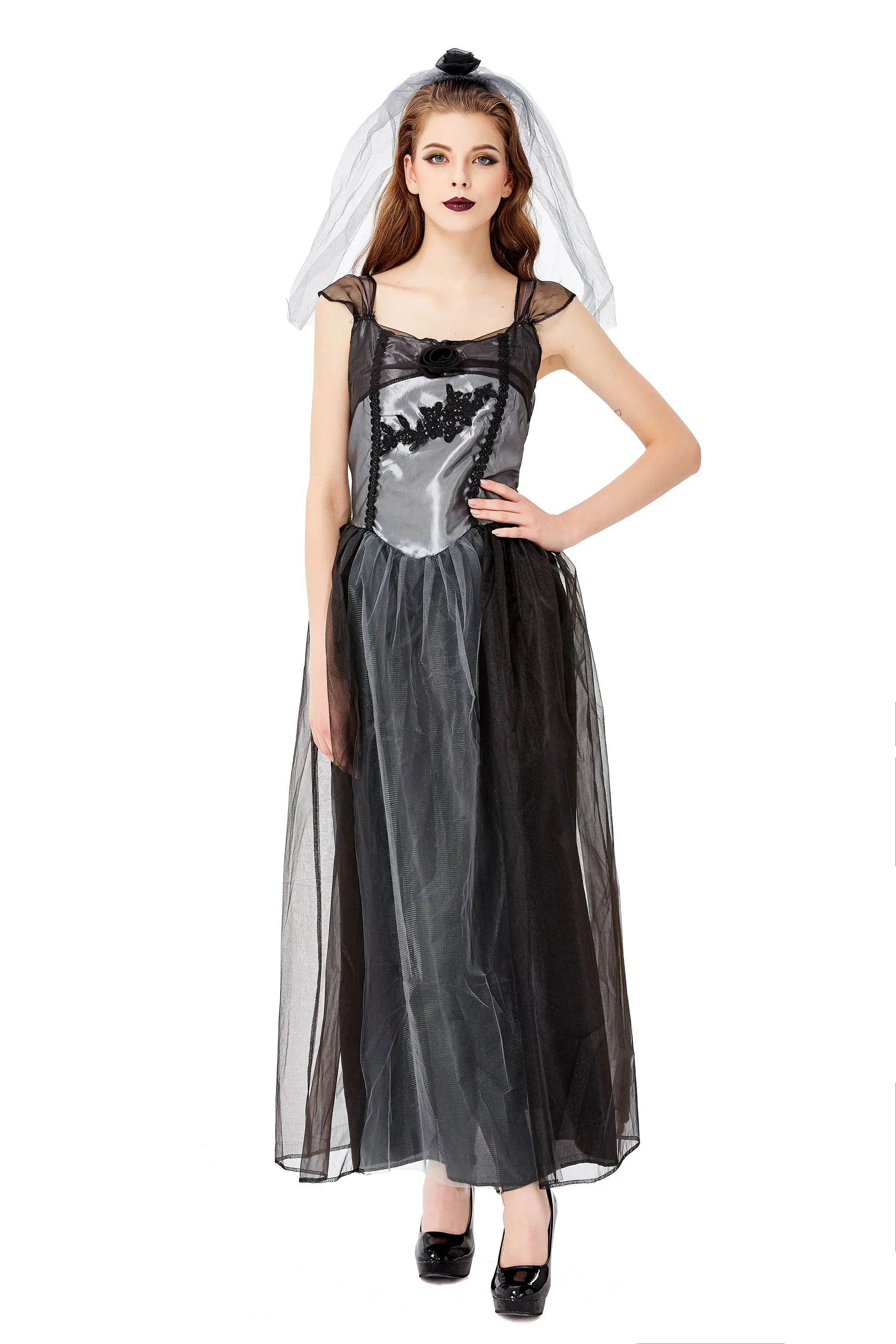 Sexy Dark Horror Devil Ghost Bride Cosplay Costume Halloween Day of the Dead Devil Scary Zombie Vampire Witch Fancy Dress
Sexy Dark Horror Devil Ghost Bride Cosplay Costume Halloween Day of the Dead Devil Scary Zombie Vampire Witch Fancy Dress
