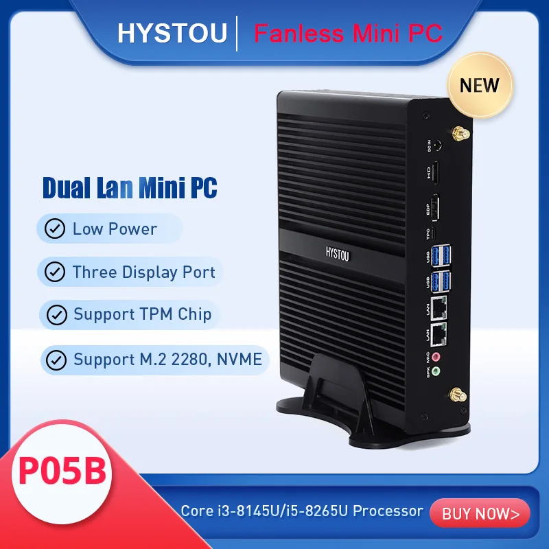 Мини-ПК HYSTOU без вентилятора, настольный компьютер Intel Core i3 8145u i5 8265u windows10pro Type-c HD EDP, Linux Ubuntu HTPC Wi-Fi
Мини-ПК HYSTOU без вентилятора, настольный компьютер Intel Core i3 8145u i5 8265u windows10pro Type-c HD EDP, Linux Ubuntu HTPC Wi-Fi