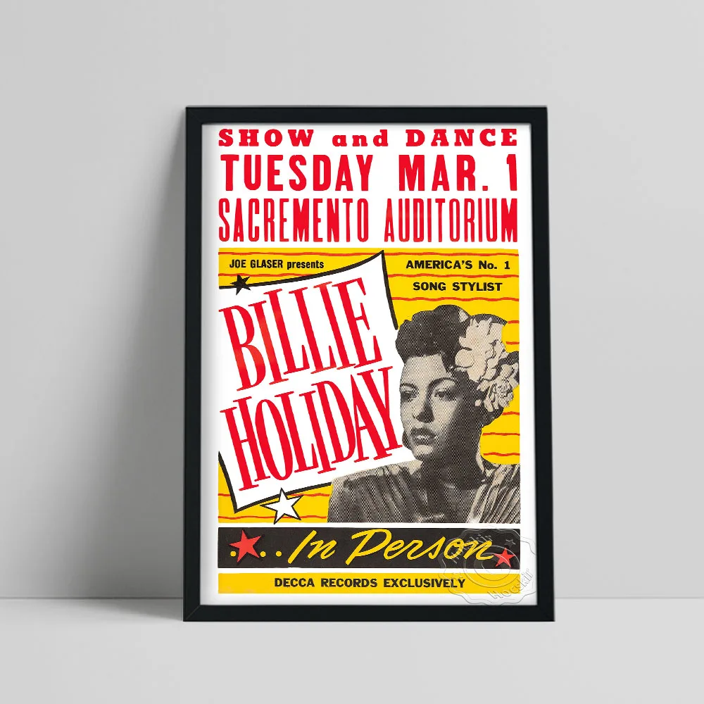 Vintage Music Venue Poster, American Jazz Singer Billy Holiday Art Canvas Painting, Holiday Fans Collect Wall Picture Home Decor
Vintage Music Venue Poster, American Jazz Singer Billy Holiday Art Canvas Painting, Holiday Fans Collect Wall Picture Home Decor