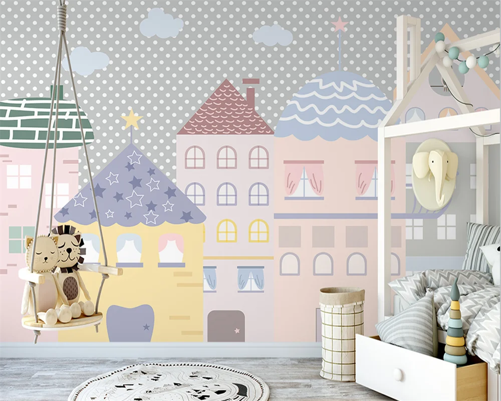 beibehang Custom Nordic wall papers home decor hand-painted color small house children's room bedroom background wallpaper
beibehang Custom Nordic wall papers home decor hand-painted color small house children's room bedroom background wallpaper