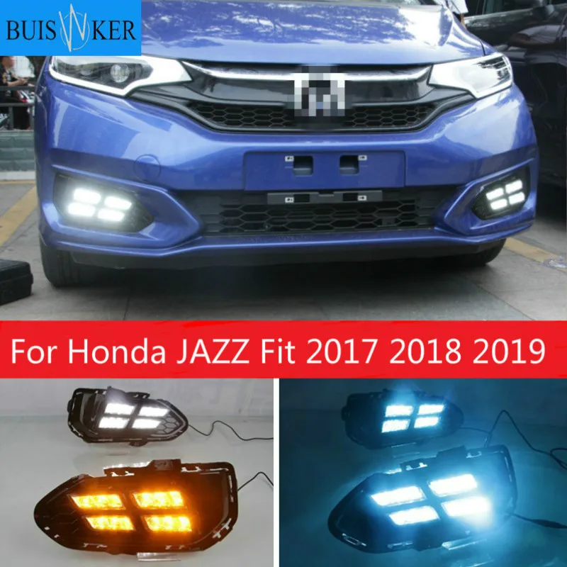 1 Set LED Car DRL Daytime Running Lights With Turn Yellow Signal 12V ABS Fog Light For Honda JAZZ Fit 2017 2018 2019
1 Set LED Car DRL Daytime Running Lights With Turn Yellow Signal 12V ABS Fog Light For Honda JAZZ Fit 2017 2018 2019