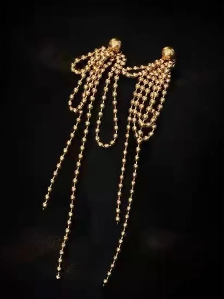 Metal Ball Chain Tassel Long Earrings European American Style Hip-hop Punk Retro Geometric Earrings Ms Jewelry Accessories
Metal Ball Chain Tassel Long Earrings European American Style Hip-hop Punk Retro Geometric Earrings Ms Jewelry Accessories