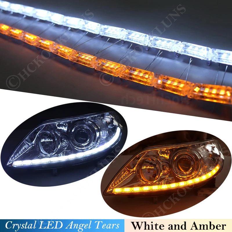 Crystal LED Angel Tears Car Light Turning Signal headlight Flexible Strip Light DRL Daytime Running white and following yellow
Crystal LED Angel Tears Car Light Turning Signal headlight Flexible Strip Light DRL Daytime Running white and following yellow