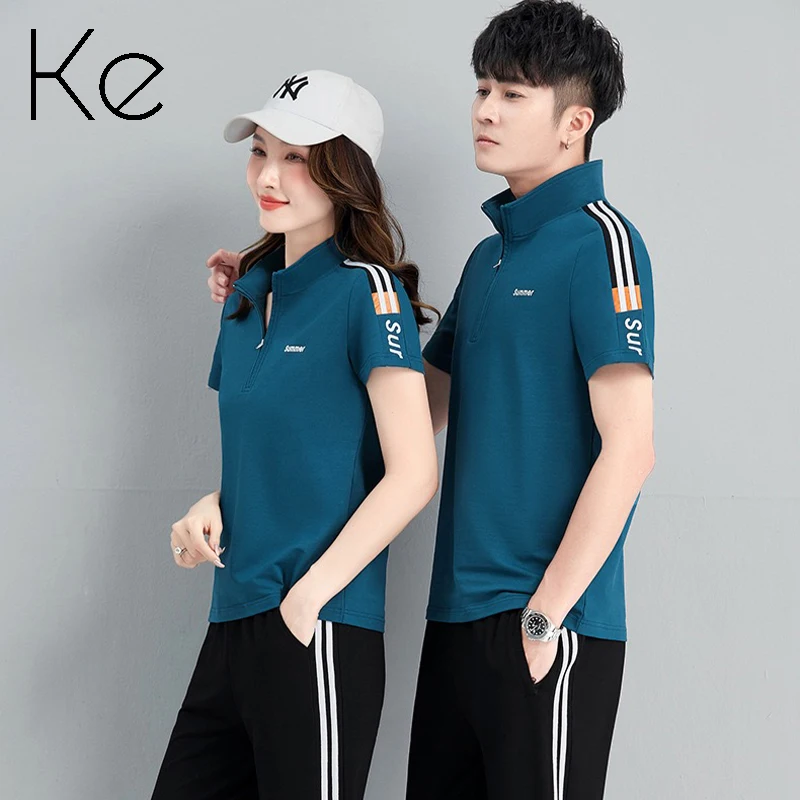 KEP213 Couple sports suit men's summer short-sleeved trousers casual sportswear running men sport set women
KEP213 Couple sports suit men's summer short-sleeved trousers casual sportswear running men sport set women