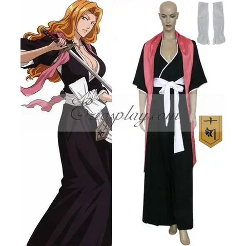 Bleach Lieutenant of the 10th Division Rangiku Matsumoto Cosplay Costume Anime Shinigami Outfit Kimono E001