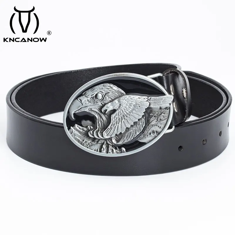 New Style Cool Animal Eagle Pattern Men Boys Gifts Pattern Metal Buckle Genuine Leather Belts For Men Leisure Waistband Strap
New Style Cool Animal Eagle Pattern Men Boys Gifts Pattern Metal Buckle Genuine Leather Belts For Men Leisure Waistband Strap