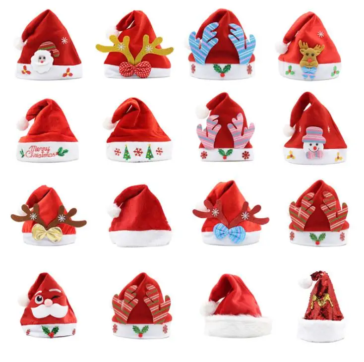 2020 Christmas Hat Soft Plush Santa Red Accessories Decorations Party Gift New Year Cartoons Non-woven Fabric Adult Kid SN3520
2020 Christmas Hat Soft Plush Santa Red Accessories Decorations Party Gift New Year Cartoons Non-woven Fabric Adult Kid SN3520