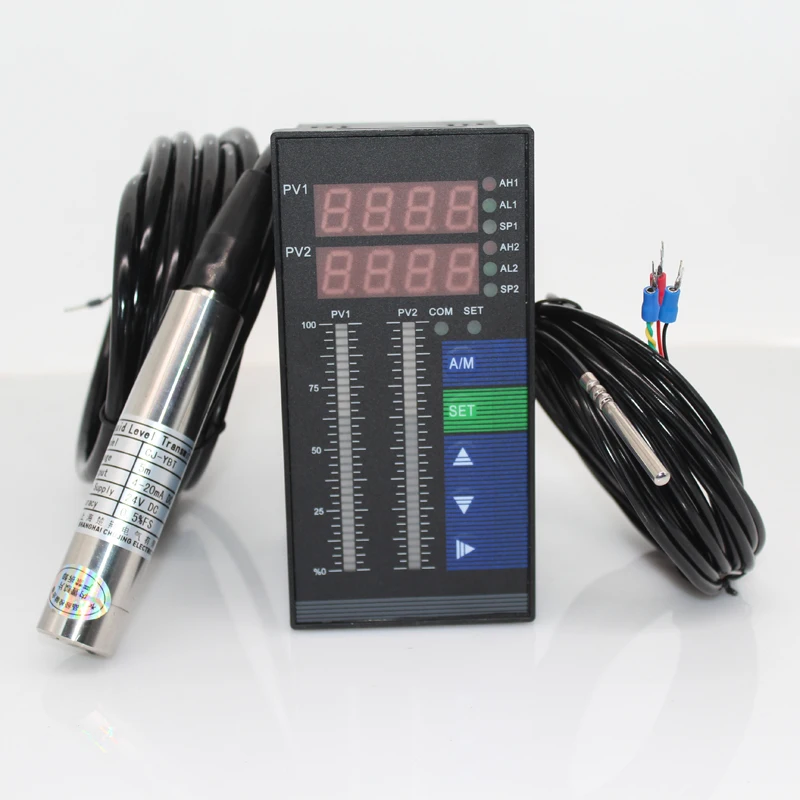 4 relays output 0-100‘C 0-5m water temperature and water level controller with water temperature sensor and water level sensor
4 relays output 0-100‘C 0-5m water temperature and water level controller with water temperature sensor and water level sensor
