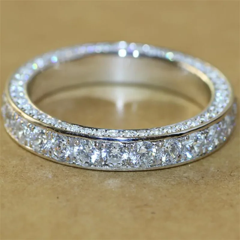 Size 5-10 Top Sell Vintage Jewelry 925 Sterling Silver Full Round Cut White Topaz CZ Diamond Promise Women Wedding Circle Ring
Size 5-10 Top Sell Vintage Jewelry 925 Sterling Silver Full Round Cut White Topaz CZ Diamond Promise Women Wedding Circle Ring