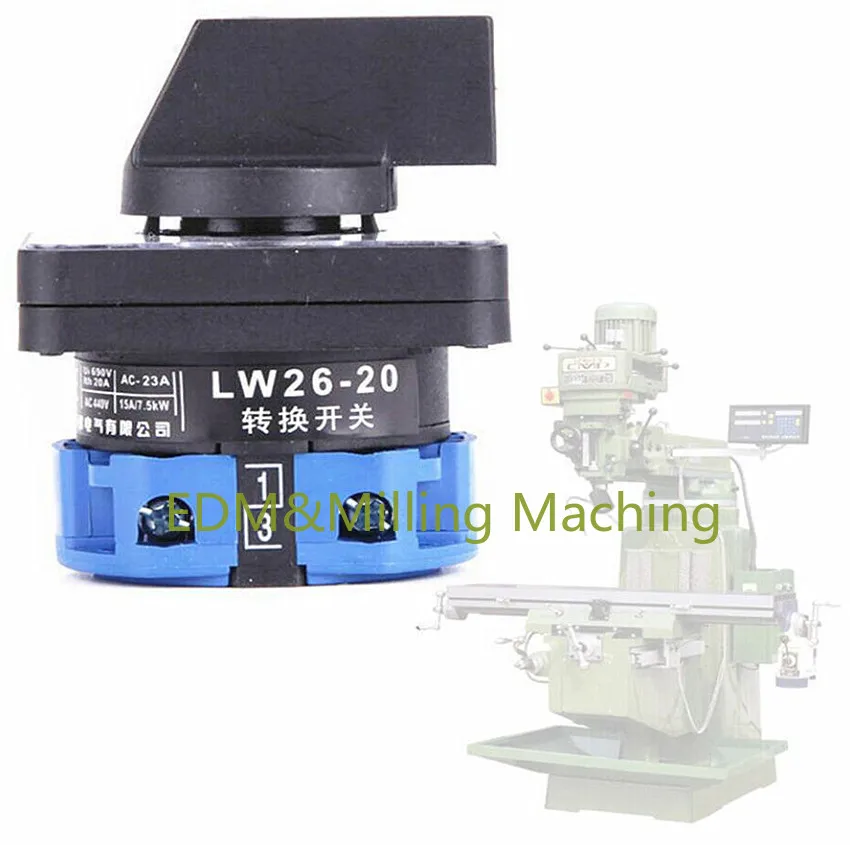 1PC CNC Milling Machine Part Forward and Reverse One Period Switch LW26-20 For Bridgeport Mill Tool
1PC CNC Milling Machine Part Forward and Reverse One Period Switch LW26-20 For Bridgeport Mill Tool