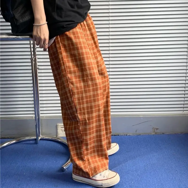 Women Pants 2021 New Autumn And Winter Plaid Casual Pants Women's Loose Straight Pantalones De Mujer
Women Pants 2021 New Autumn And Winter Plaid Casual Pants Women's Loose Straight Pantalones De Mujer
