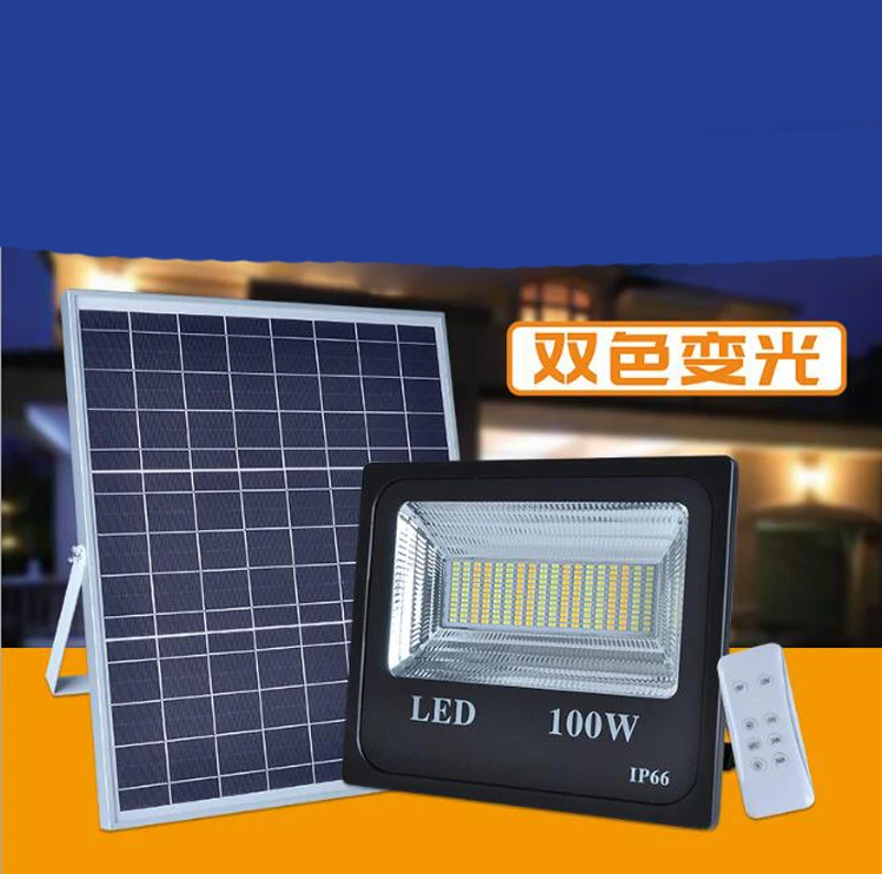 4PC/lot 100W Solar Flood Light Double Color Waterproof IP65 Spotlight Solar Lamp For Garden Decoration Remote Controller
4PC/lot 100W Solar Flood Light Double Color Waterproof IP65 Spotlight Solar Lamp For Garden Decoration Remote Controller