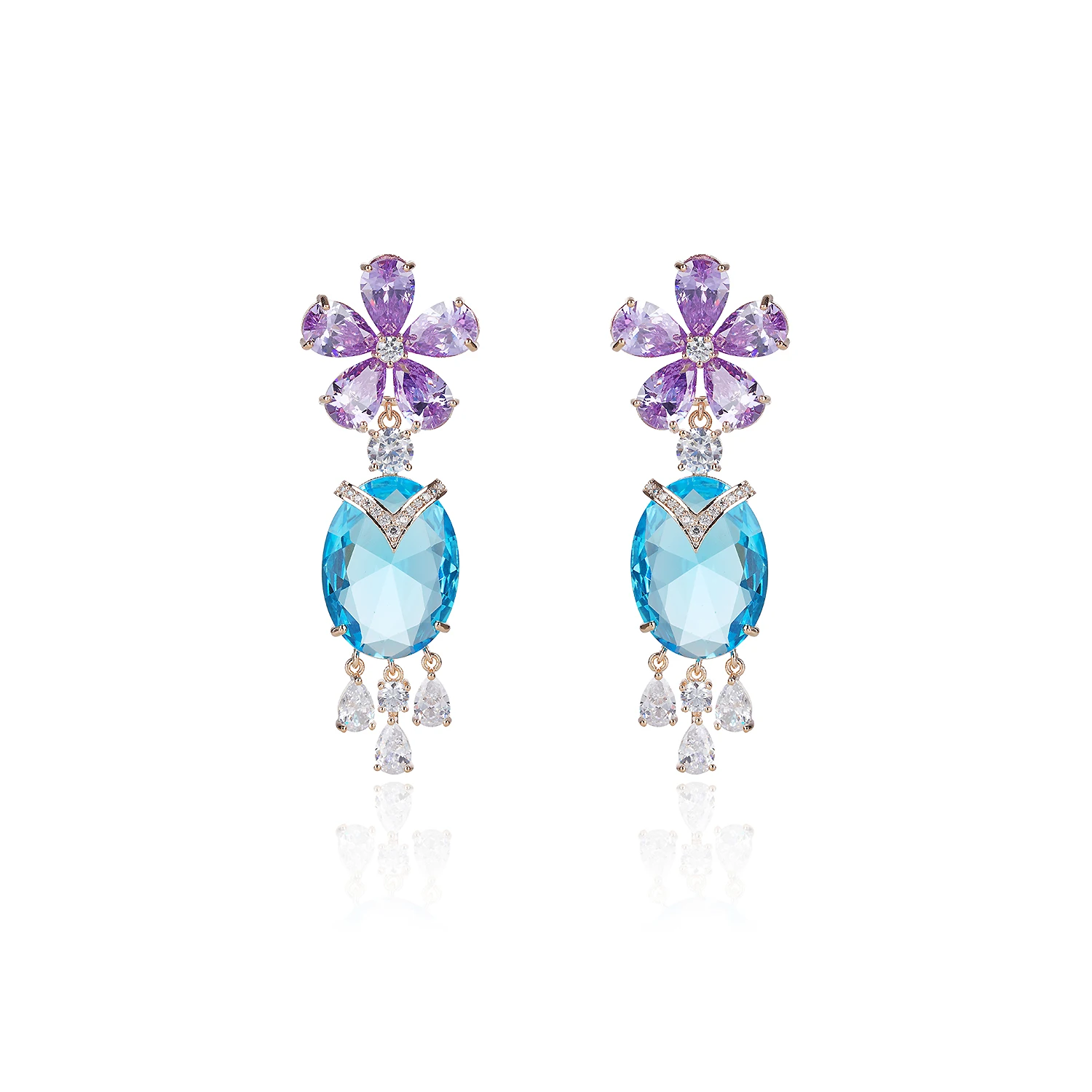 Flower Cubic Zircon CZ Rose Earrings for Wedding, Crystals Heart Earring for Bride, Women Girl Birthday Party Jewelry CE11570
Flower Cubic Zircon CZ Rose Earrings for Wedding, Crystals Heart Earring for Bride, Women Girl Birthday Party Jewelry CE11570