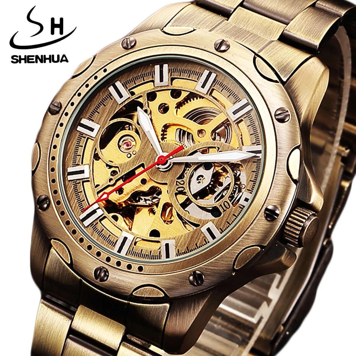 SHENHUA Vintage Men Automatic Mechanical Self Winding WristWatch Stainless Steel Bracelet Clasp Case Waterproof Durable Watch
SHENHUA Vintage Men Automatic Mechanical Self Winding WristWatch Stainless Steel Bracelet Clasp Case Waterproof Durable Watch