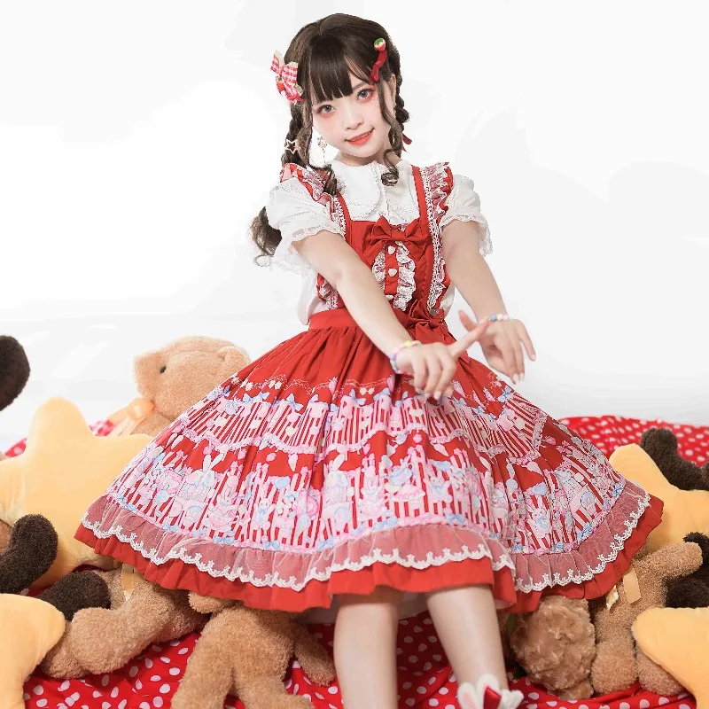 Original Design Daily Lolita Bowknot Wooden Ear JSK Suspender Dress for Women Summer kawaii dress lolita dress
Original Design Daily Lolita Bowknot Wooden Ear JSK Suspender Dress for Women Summer kawaii dress lolita dress