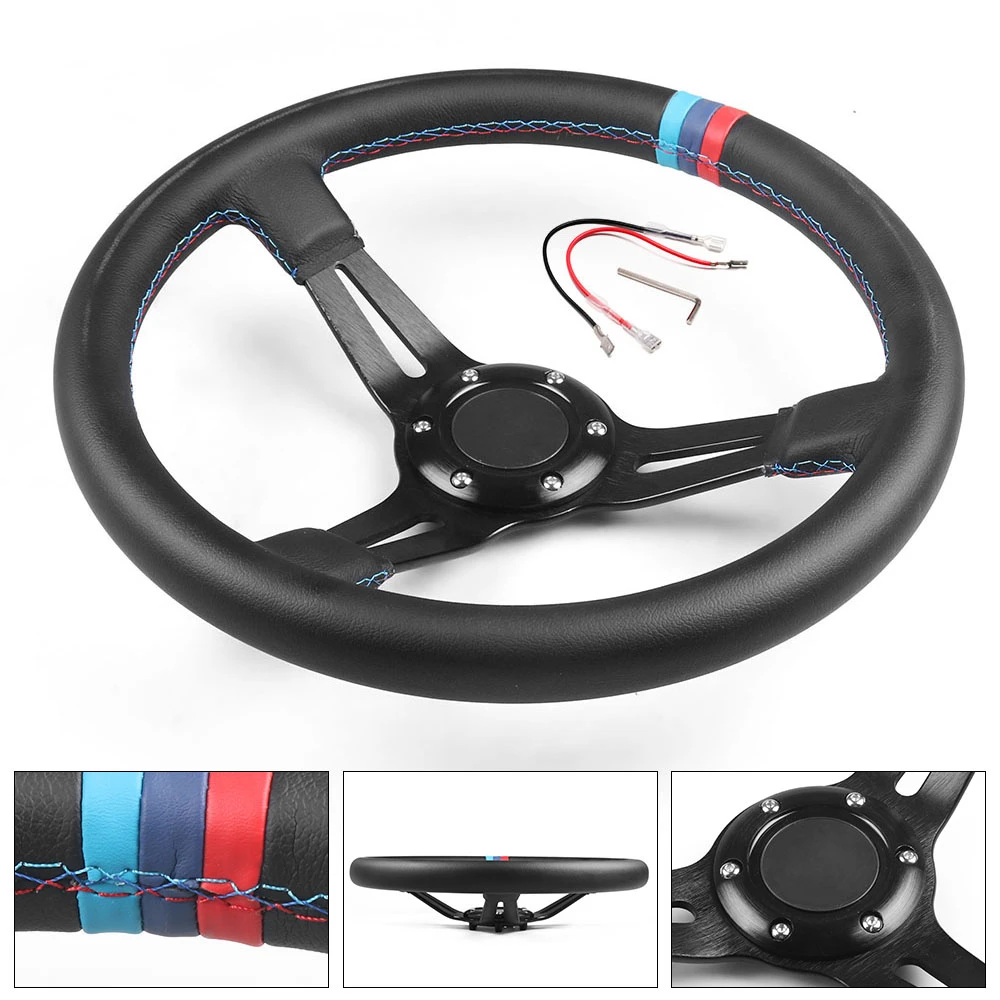 Racing 13.5'' Steering Wheel Drift Microfiber Leather Three Colors Stitching Fit Car and Simulation For PC Game
Racing 13.5'' Steering Wheel Drift Microfiber Leather Three Colors Stitching Fit Car and Simulation For PC Game