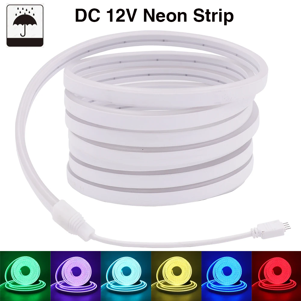 DC 12V RGB Neon Strip IP65 Waterproof DIY Home Decor String Lamp Red Blue Pink White 120leds/m 2835 Flexible Ribbon LED Strip
DC 12V RGB Neon Strip IP65 Waterproof DIY Home Decor String Lamp Red Blue Pink White 120leds/m 2835 Flexible Ribbon LED Strip