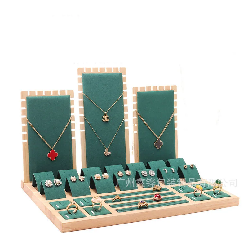 Wood Necklace Display Stand Green Beige Gray Color Jewelry Show Props Set For Earring Bracelet Pendant Ring Holder Rack
Wood Necklace Display Stand Green Beige Gray Color Jewelry Show Props Set For Earring Bracelet Pendant Ring Holder Rack