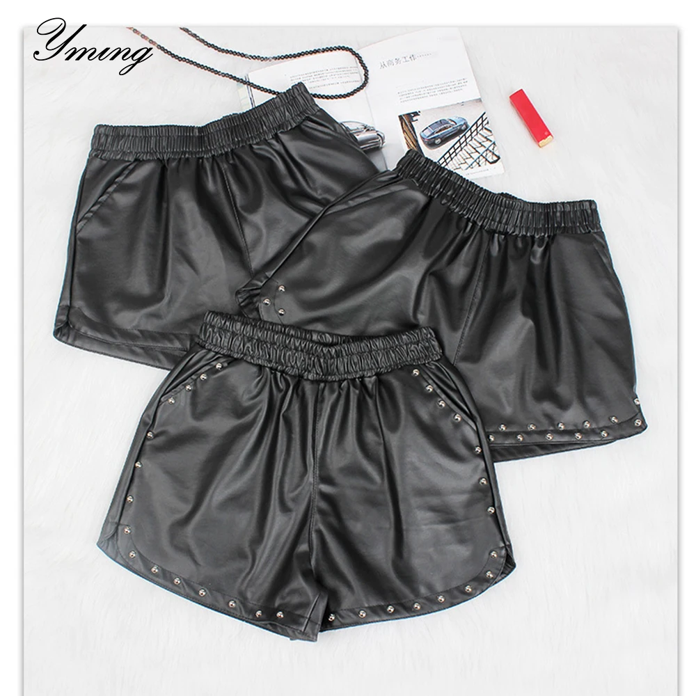YMING Women's Leather Shorts Women Autumn And Winter Casual High Waist Pu Leather Short Loose Large Size Women's Wide Leg Shorts
YMING Women's Leather Shorts Women Autumn And Winter Casual High Waist Pu Leather Short Loose Large Size Women's Wide Leg Shorts