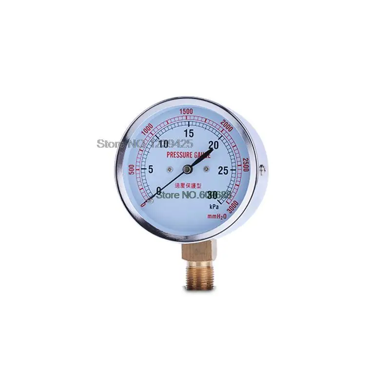 75mm Overvoltage type Micro Pressure Gauge Meter 0-51020 30KPa Natural Gas Film Box Pressure Gauge YE-75 Thread 3/8"
75mm Overvoltage type Micro Pressure Gauge Meter 0-51020 30KPa Natural Gas Film Box Pressure Gauge YE-75 Thread 3/8"