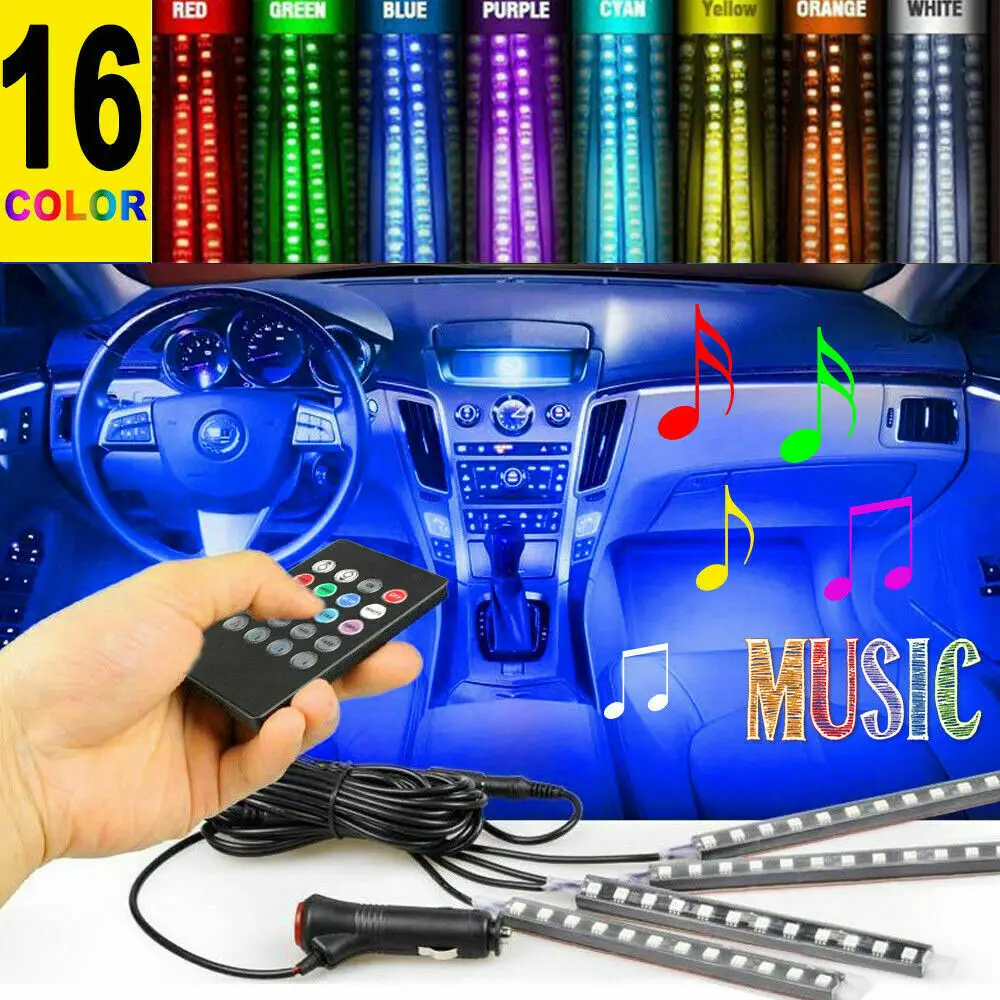 OKEEN Neon LED Car Interior Ambient Foot Strip Light Kit Accessories Backlight Remote App Music Control Auto RGB Decorative Lamp
OKEEN Neon LED Car Interior Ambient Foot Strip Light Kit Accessories Backlight Remote App Music Control Auto RGB Decorative Lamp