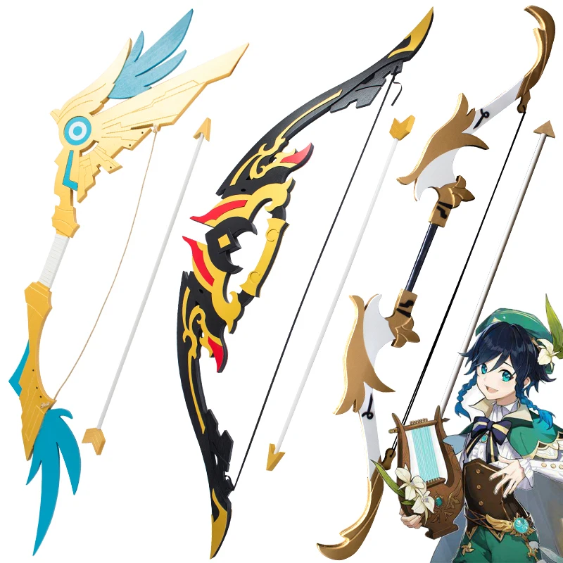 Game Genshin Impact Venti Barbatos Weapon bow and arrow cosplay Props Hand-held weapon Cosplay Blonde Twin Curly Ponytails Gifts
Game Genshin Impact Venti Barbatos Weapon bow and arrow cosplay Props Hand-held weapon Cosplay Blonde Twin Curly Ponytails Gifts