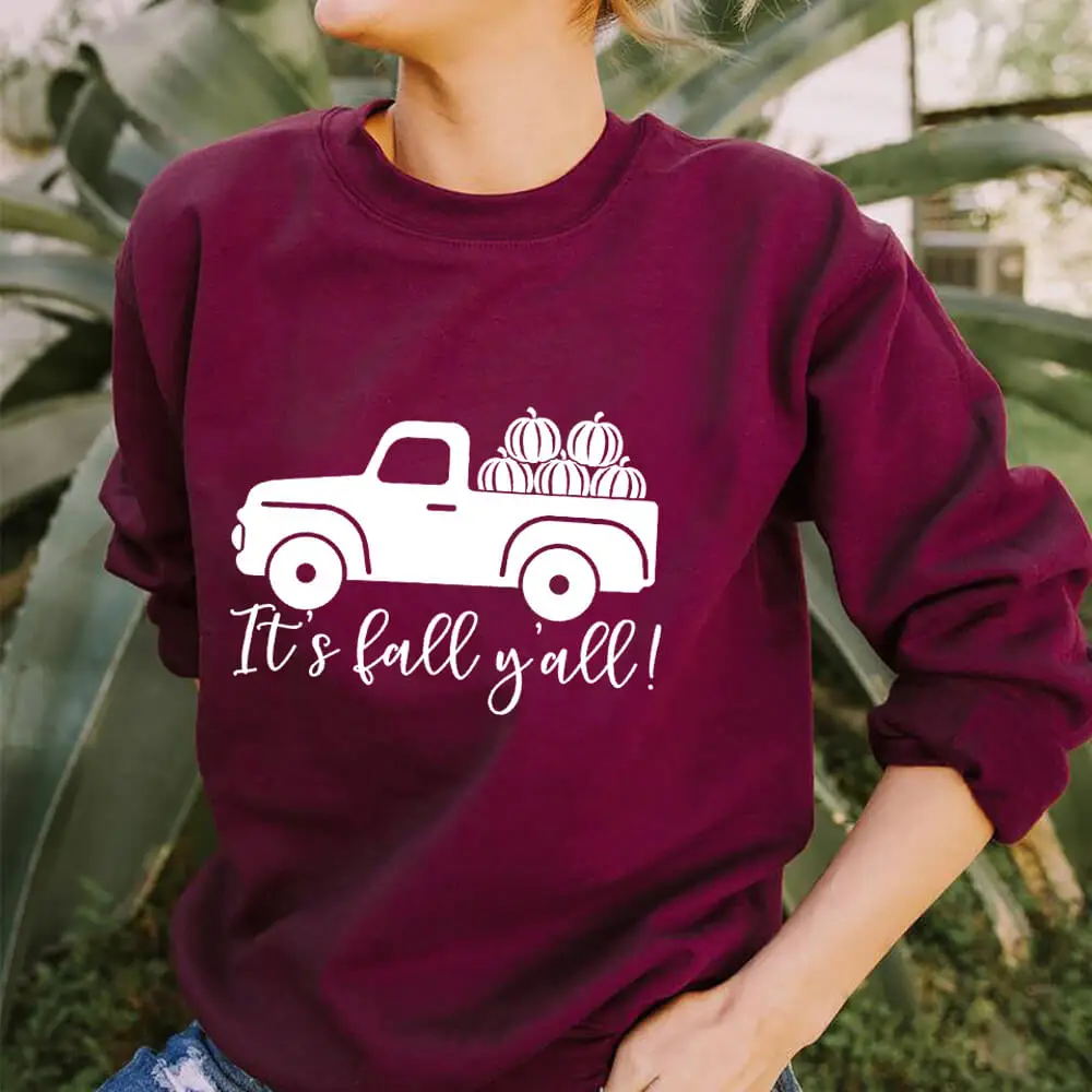 It’s Fall Y’all Thanksgiving Sweatshirt New Arrival Funny Casual 100%Cotton Long Sleeve Tops Autumn Harvest Festival Tops
It’s Fall Y’all Thanksgiving Sweatshirt New Arrival Funny Casual 100%Cotton Long Sleeve Tops Autumn Harvest Festival Tops