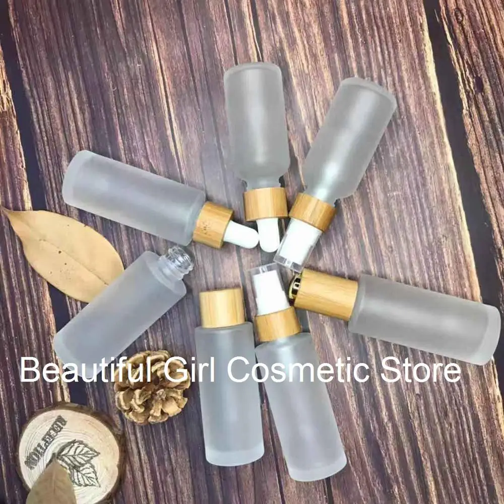 New 30ml 50ml Skincare Lotion Cream Empty Cosmetic Packaging bamboo pump Bottle,nature cbd recycled refill frosted glass bottle
New 30ml 50ml Skincare Lotion Cream Empty Cosmetic Packaging bamboo pump Bottle,nature cbd recycled refill frosted glass bottle