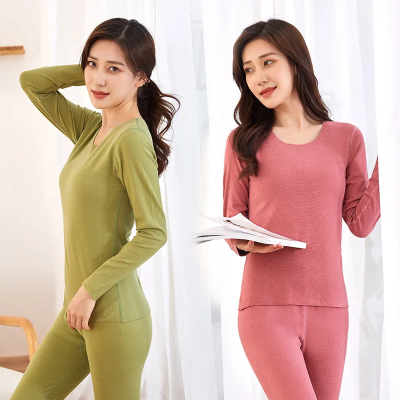 Winter Women's Thermal Underwear Sets Stretch Plus Velvet Ladies Clothes Warm Intimates Print Long Johns Women Solid Pajamas Set
Winter Women's Thermal Underwear Sets Stretch Plus Velvet Ladies Clothes Warm Intimates Print Long Johns Women Solid Pajamas Set