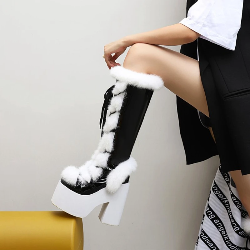 2020 Small big Size 28-43 Knee High Boots warm thick plush Square High Heel high Quality Winter Snow boots for women shoes Z2
2020 Small big Size 28-43 Knee High Boots warm thick plush Square High Heel high Quality Winter Snow boots for women shoes Z2