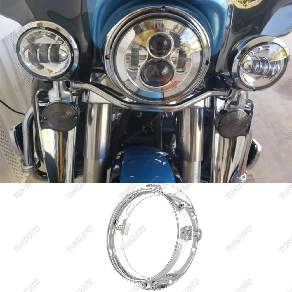 Chrome 7 Inch Round Mounting Bracket Ring Mount Brackets for 7” LED Headlight FOR TOURING FLD
Chrome 7 Inch Round Mounting Bracket Ring Mount Brackets for 7” LED Headlight FOR TOURING FLD