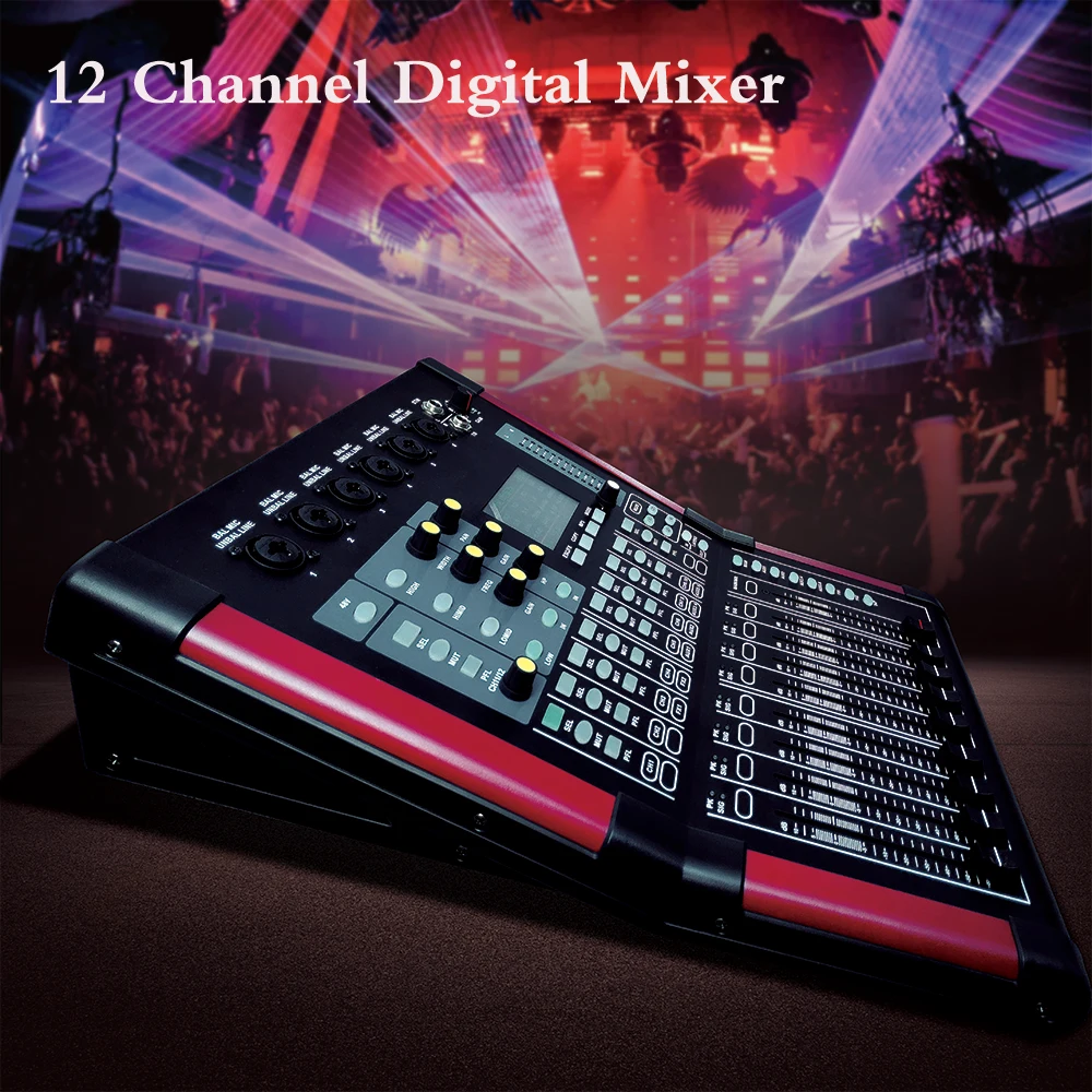 Paulkitson D12 Professional Digital mixing 12 Channel Digital Mixer Audio Recor Equipment Dj Mixer Pro Audio Stage Equipment
Paulkitson D12 Professional Digital mixing 12 Channel Digital Mixer Audio Recor Equipment Dj Mixer Pro Audio Stage Equipment