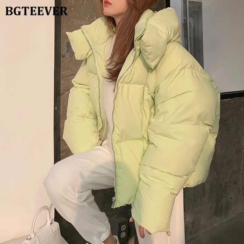 BGTEEVER Fashion Winter Hooded Women Parkas 2021 Cotton Padded Warm Loose Thicken Female Coats Ladies Zippers Outerwear
BGTEEVER Fashion Winter Hooded Women Parkas 2021 Cotton Padded Warm Loose Thicken Female Coats Ladies Zippers Outerwear