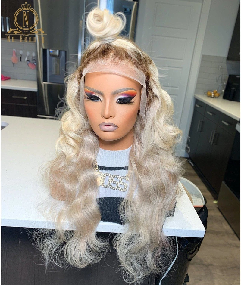 Ombre Blonde HD Transparent Lace Human Hair Wigs Body Wave T Part Lace Wig 613 Blonde Color Wig For Black Women NaBeauty 150%
Ombre Blonde HD Transparent Lace Human Hair Wigs Body Wave T Part Lace Wig 613 Blonde Color Wig For Black Women NaBeauty 150%