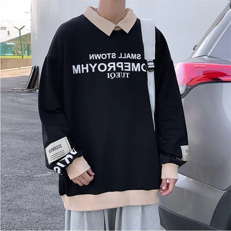 Autumn POLO shirt men's long-sleeved t-shirt for men women students Korean loose printing stitching sweatshirt unisex trend top
Autumn POLO shirt men's long-sleeved t-shirt for men women students Korean loose printing stitching sweatshirt unisex trend top