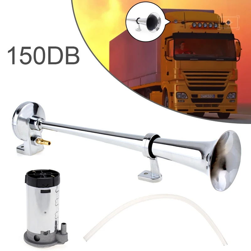 17 Inch Super Loud 12V Single Trumpet Auto Car Air Claxon Horn Compressor Kit 150DB Car Speaker for Car Truck Boat Motorcycles
17 Inch Super Loud 12V Single Trumpet Auto Car Air Claxon Horn Compressor Kit 150DB Car Speaker for Car Truck Boat Motorcycles