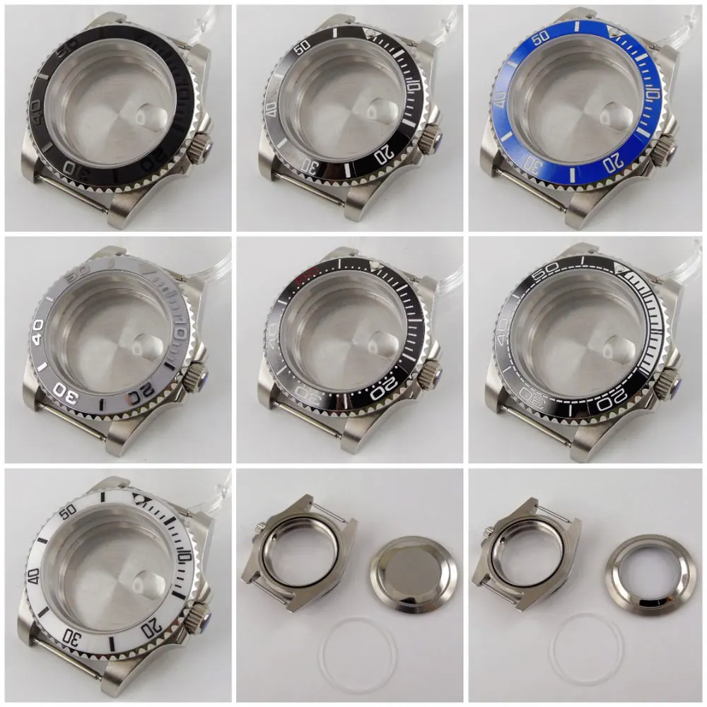 40mm Sapphire Crystal Watch Case Fit NH35 Miyota8215 821A DG 2813 ETA2824 2836 PT5000 ST2130 Movement Ceramic Bezel 316L Steel
40mm Sapphire Crystal Watch Case Fit NH35 Miyota8215 821A DG 2813 ETA2824 2836 PT5000 ST2130 Movement Ceramic Bezel 316L Steel
