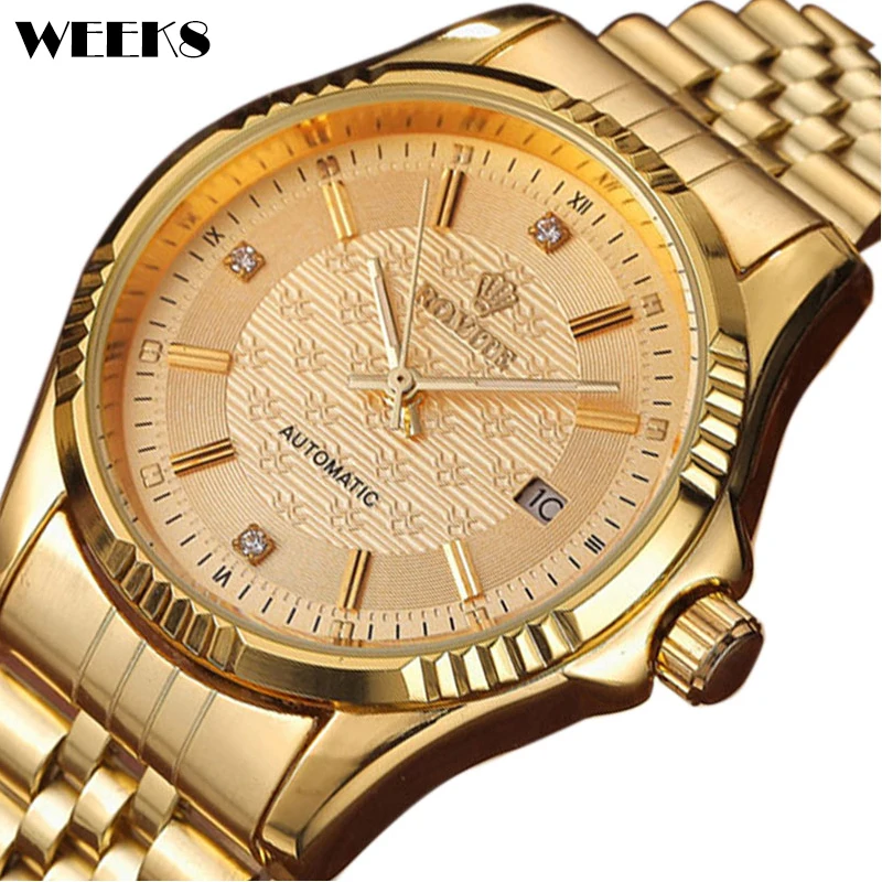 Roman Numeral Automatic Mechanical Watch for Men Luxury Full Gold Body Calendar Watches Wristwatch Male Quality Mechanical Clock
Roman Numeral Automatic Mechanical Watch for Men Luxury Full Gold Body Calendar Watches Wristwatch Male Quality Mechanical Clock