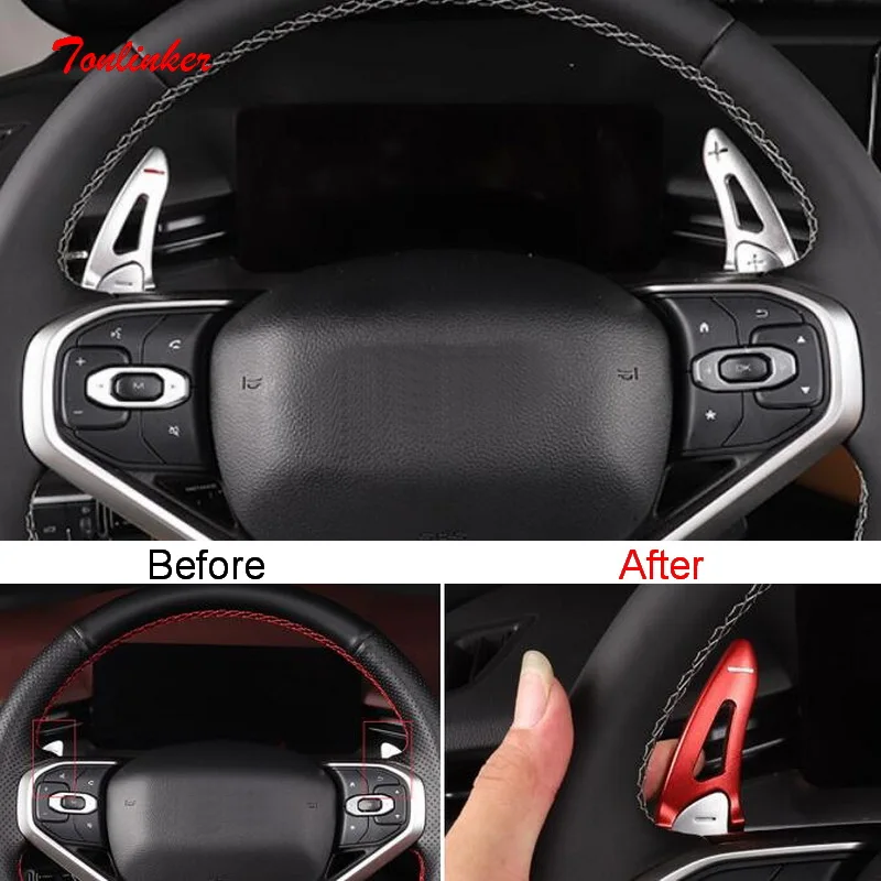 Tonlinker наклейка для чехла на рулевое колесо для салона автомобиля GWM HAVAL H6 2021, Стайлинг автомобиля, 2 шт., алюминиевый чехол, наклейка s
Tonlinker наклейка для чехла на рулевое колесо для салона автомобиля GWM HAVAL H6 2021, Стайлинг автомобиля, 2 шт., алюминиевый чехол, наклейка s