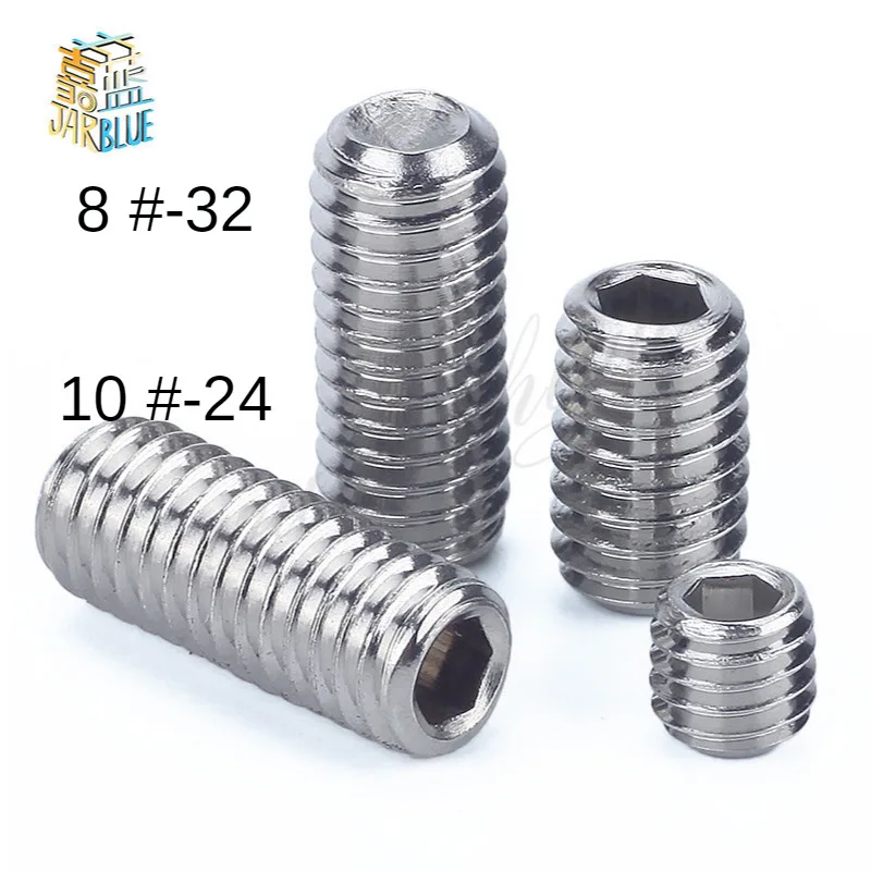 20PCS 8#-32*L/10#-24*L DIN916 UNC Stainless Steel screws Grub Screws Hex Socket Head Set Screw
20PCS 8#-32*L/10#-24*L DIN916 UNC Stainless Steel screws Grub Screws Hex Socket Head Set Screw