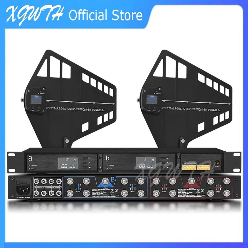 UHF Wireless Microphone Signal Amplifier 450-960MHZ Mic System Signal Booster Increaser DJ Audio Equipment for Stage
UHF Wireless Microphone Signal Amplifier 450-960MHZ Mic System Signal Booster Increaser DJ Audio Equipment for Stage