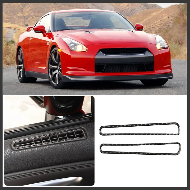 For Nissan GTR R35 2008-2016 car styling soft carbon fiber air outlet frame sticker under the window car interior accessories
For Nissan GTR R35 2008-2016 car styling soft carbon fiber air outlet frame sticker under the window car interior accessories