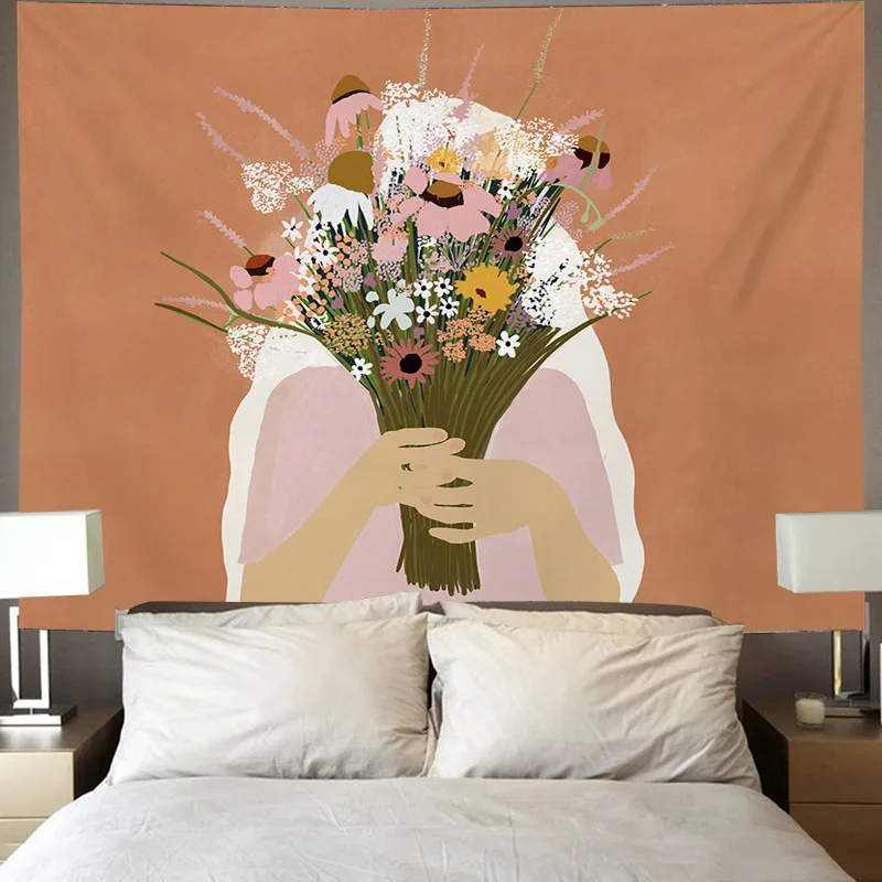 New Hand-Painted Girls Tapestry Wall Hanging Small Fresh Nordic Home Decor Background Cloth Sofa Bedside Painting Blanket
New Hand-Painted Girls Tapestry Wall Hanging Small Fresh Nordic Home Decor Background Cloth Sofa Bedside Painting Blanket