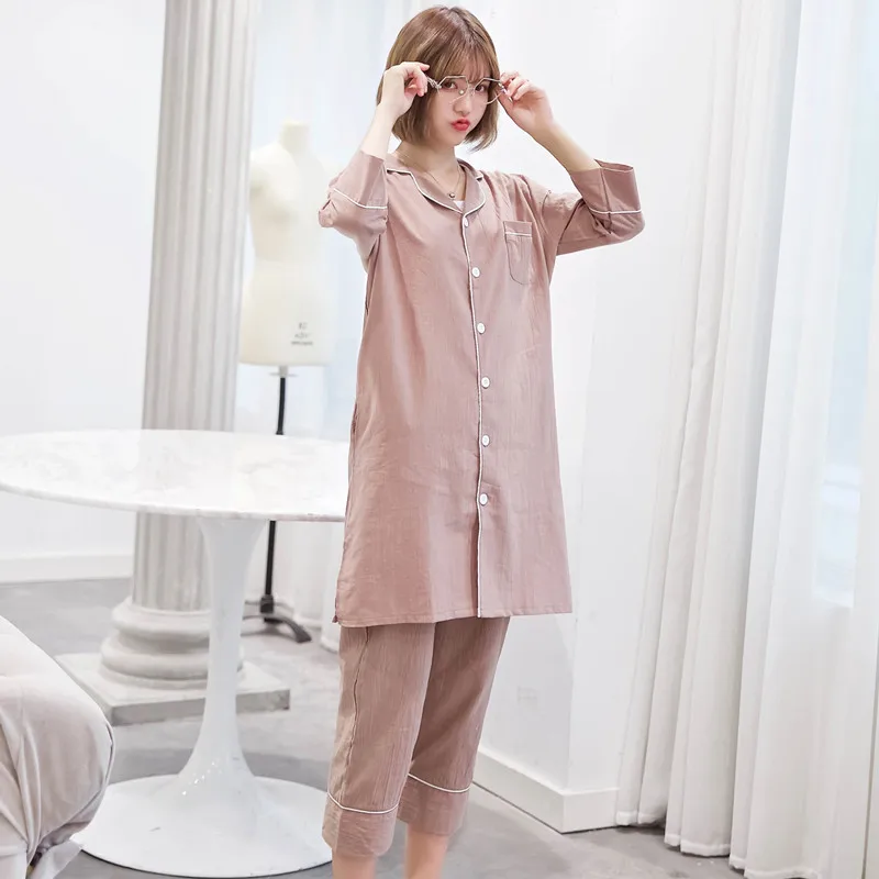 3pcs Coffee Colored Cotton Linen Pajamas Home Clothes Women's Summer Simple Japanese Spring Autumn Thin Long Style Sleepwear
3pcs Coffee Colored Cotton Linen Pajamas Home Clothes Women's Summer Simple Japanese Spring Autumn Thin Long Style Sleepwear